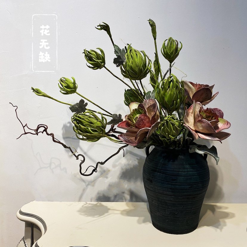 Flower-free Pe Foam Jade Orchid Emulation Floral Decoration Floral Suit Flower Arrangement Swinging Piece Eurostyle Chinese Neoclassical