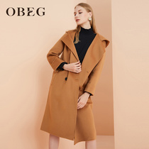 Obey Olette sells winter double-sided wool coat women long temperament OL coat 1074101