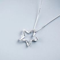 Jin Liufu star star five-pointed star necklace female Korean choker s925 sterling silver Japanese and Korean simple versatile girl gift