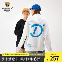Dangerouspeople Shirk Zhaoqiu Dsp letter jersey printed couple loose autumn winter tide hoodies