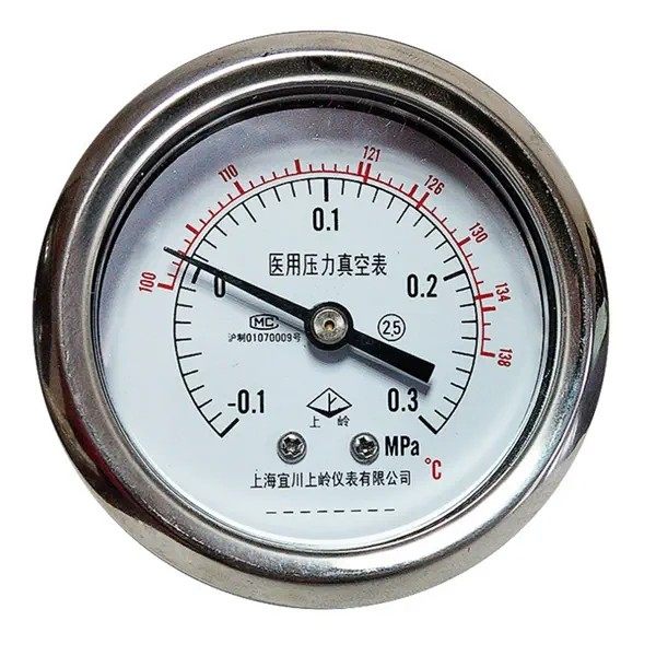 上海宜川上岭压力真空表-0.1-0.3MPa申安立式压力蒸汽灭菌器配件