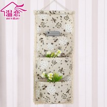 Wen love hanging bag storage bag creative hanging bag home fabric hanging wall hanging door rear dormitory multi-layer storage bag