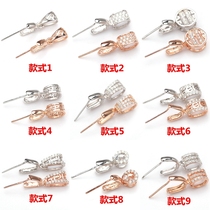 Silver buckle buckle clip Jade Buckle Head DIYS925 silver accessories Jade buckle crystal buckle E3