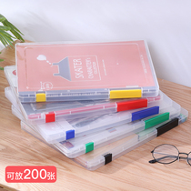Japan imports desktop documents A4 collection of bag office information brochure transparent storage box document document containing clip