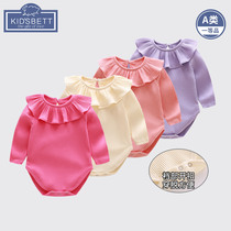 Baby clothes spring and autumn newborn triangle ha clothes spring and autumn girl baby 0-3 6 months cute long sleeve shirt