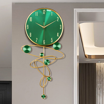 Fashion creative trend living room clock wall clock soft decoration design decoration large wall clock silent metal shell clock