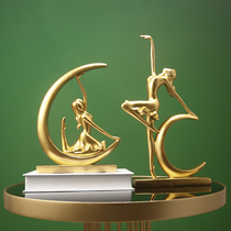 Light luxury goddess modern dance character wine cabinet ornament ornaments living room creative TV cabinet room cabinet handicrafts
