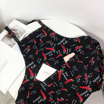 Japanese-style men and womens universal sleeveless hanging neck adult apron housework cleaning kitchen anti-fouling apron work gown