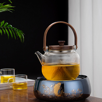 Electric pottery stove tea maker glass cooking teapot Kettle tea set Net Red household automatic steam cooking tea stove