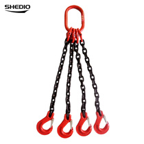 Manganese steel lifting chain sling with combined sling with three leg slings set to make chain lifting sling