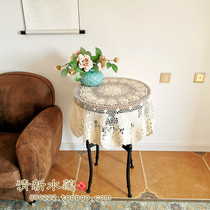 Foreign trade handmade crochet hook Chinese American country nostalgia cotton lace sofa towel tablecloth cover cloth round