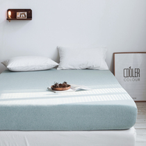 Solid color bed hat single piece of Guinea cotton naked sleeping bed sheet plain knitted cotton cotton cotton cotton 1 8 × 2m double bed cover