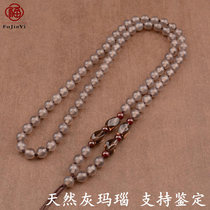 Gray Agate beads Hand woven bead Chain Necklace Rope Crystal Jade Jade Pendant Lanyard Pendant Pendant Pendant rope