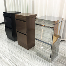 Barber shop tool cabinet stainless steel hairdressing tool cabinet hair salon special tool table storage locker with drawer