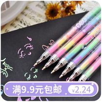 DIY highlighter thin color change pen color gel pen children marker pen marker flash chalk stationery