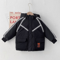 Boys winter clothing 2021 new childrens clothing large childrens cotton coat thick coat Korean version of tide cotton clothing