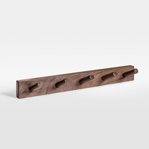 And wood modern simple wall hook hanger Beech black walnut full solid wood wall hanging coat rack YJ005