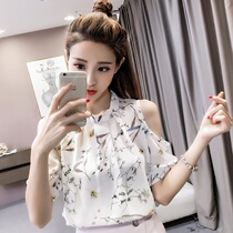 2021 summer dress new large size strapless floral chiffon womens coat half sleeve Sexy Slim slim figure Belly Belly