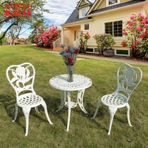 Outdoor Cast Aluminum Balcony Table And Chairs Three Sets Garden Eurostyle Net Red Casual Chair Subhotel Modern Minimalist Table