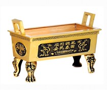 Buddhas extra-large pure copper supply tripod incense burner incense burner 26-inch wind and rain Guotai Minan Sifang copper tripod