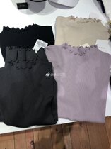 Japanese FRAMeWORK wooden ear mid-sleeve T