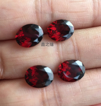 Wine Red Mozambique Natural Pomegranate Stone Withdrawal Face Oval beautiful Baby herself paired with free inlaid