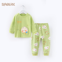 Small shell baby boy clothing lingerie suit pure cotton new male baby autumn clothes autumn pants girl full cotton bottom clothes