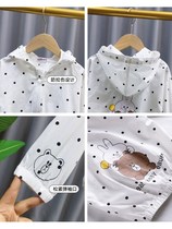 Baby sunscreen clothes Summer girls spring tops Cotton thin outerwear Breathable childrens outerwear Baby air conditioning shirt