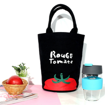 Round lunch box bag portable lunch bag shopping bag hand cloth bag women canvas bag rice bag tote bag book