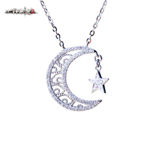 Chinese Journey to the West 2 around 18K gold inlaid diamond star moon necklace tide Acer custom Netease game impression official perimeter