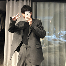 CCJE spring new wedding casual suit mens Korean version Yuppie handsome top wool plaid blazer