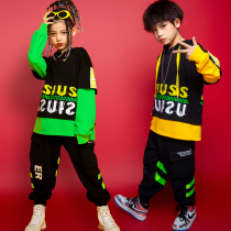 Play in Childrens Costume Street Dance Hip Hop Walking Show Childrens Fashion Boomer Costumes for male and female children and primary school students dance performance costumes