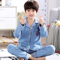 Childrens pajamas boys autumn long sleeve cotton children baby spring and autumn boys home clothing cotton suit
