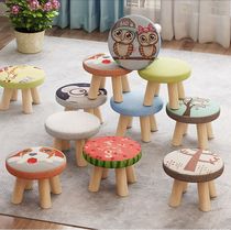 Xinjiang Household Solid Wood Small Chair Fashion Changing Shoes Stool Small Stool Round Stool Adult Sofa Stool Short Stool