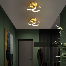 Nordic light luxury full copper lamp aisle lamp simple modern Creative Corridor porch cloakroom balcony ceiling lamp