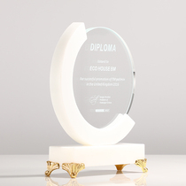 Crystal Trophy Custom Made Marble Prize Creative Big Event Competition Recognition Honor Memorabilia Atmosphere