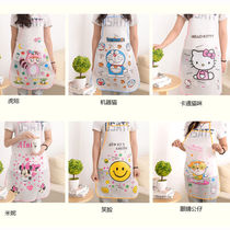 Oil-proof cartoon translucent waterproof apron anti-fouling adult male Lady cute cooking Home Kitchen Princess apron