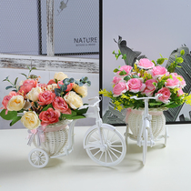 Indoor Home Living Room Simulation Flower Adornment Tea Table Small Pendulum Pieces Fake Bouquet Dried Flowers Furnishing Suit Potted Plant