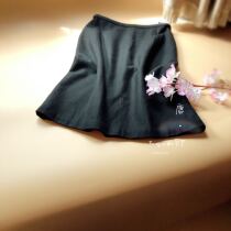 Blemish special selling lady Mao short skirt half body dress 100 hitch black QUN-08