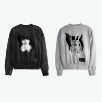 WE11DONE chest-mouth embroidered letter back small bear pattern necroe dress code WD-TS9-20-110