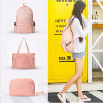 Net red ins Wind Super fire foldable shopping bag thin portable handbag variable oblique cross bag travel storage bag