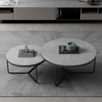 Tea Table Light Lavish Modern Flowers A Few Rockboard Table Tea Table Grey Composition Round Living Room Small Family Style Home-Style Minimalist