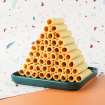 Rice old man snowflake fried roll 300g bulk egg roll Breakfast casual snack Coconut egg yolk egg roll crisp snack