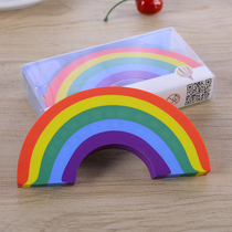Cute boxed rainbow eraser Creative cartoon eraser Student learning children stationery school supplies gift wholesale
