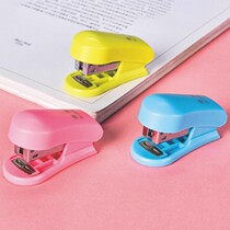 Matching stapling nail small stapler student cute and labor-saving type bookseller Cartoon Mini 12 Number of nail