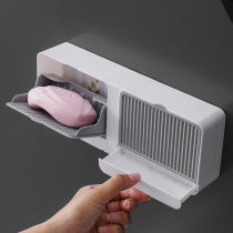  Soap box drain toilet wall-mounted student dormitory soap box creative double-layer soap box punch-free rack