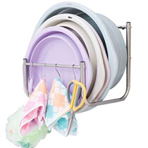 Face basin holder wall-mounted non-perforated floor bathroom basin storage rack wash basin shelf stainless steel hanging Basin