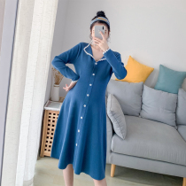 Early autumn pregnant womens long sleeve socialion big lapel pregnant women autumn dress pregnant womens sweater coat pregnant womens sweater