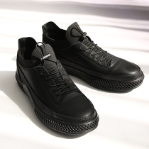 Jiawei Self-Staying Slightly Handsome Foreign Trade Mens Spring New Casual Genuine Leather Men Shoes Low Help Shoes Casual Boomer Shoes