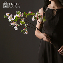 Begonia flower simulation flower simple fashion living room TV cabinet desktop large vase flower arrangement silk flower fake flower bouquet decoration